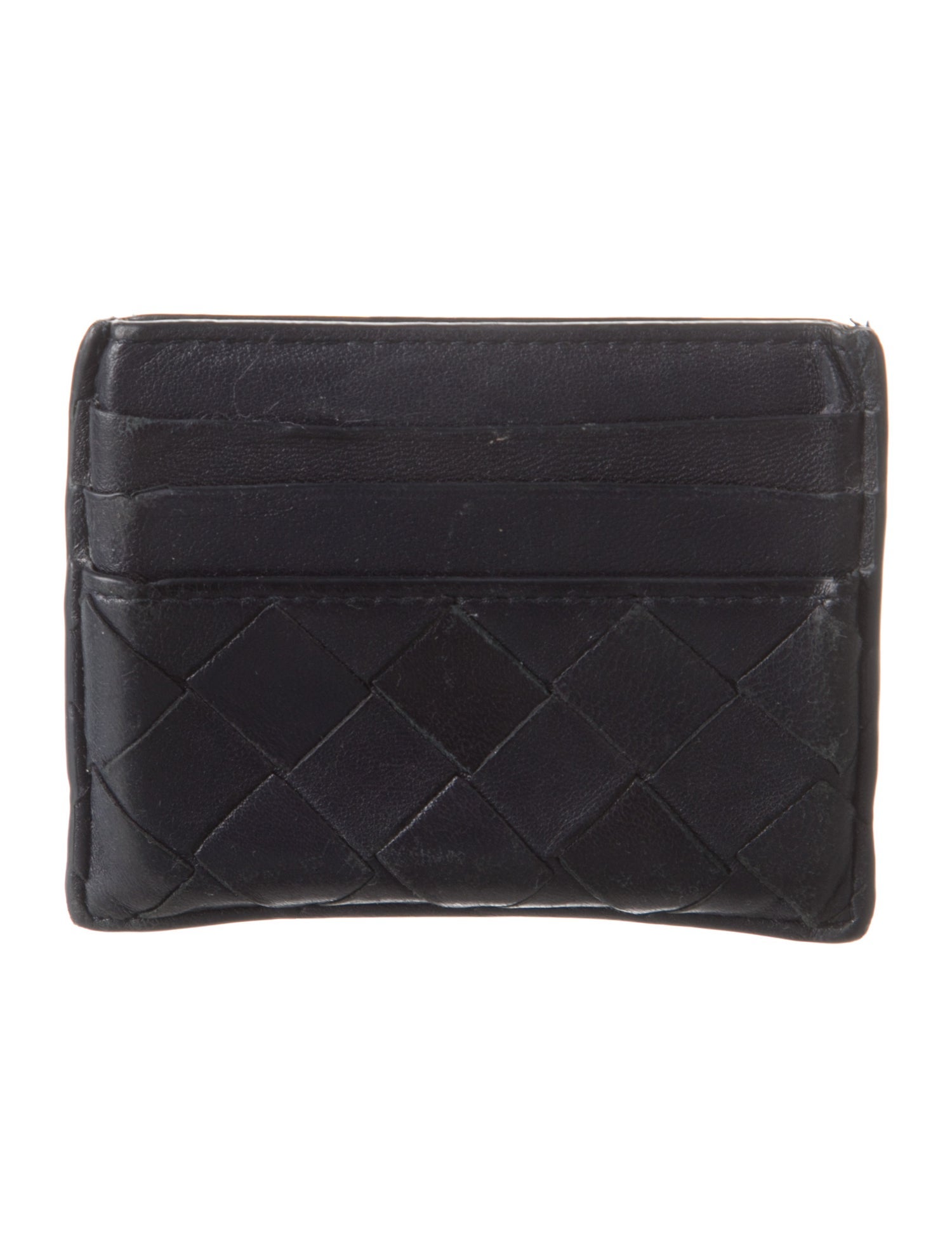 Bottega Veneta Intrecciato Weave Leather Card Holder