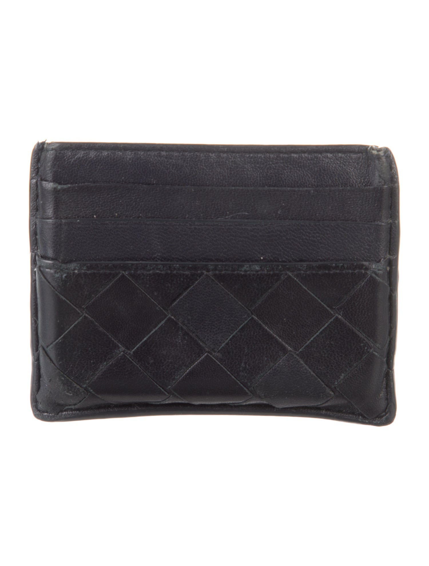 Bottega Veneta Intrecciato Weave Leather Card Holder