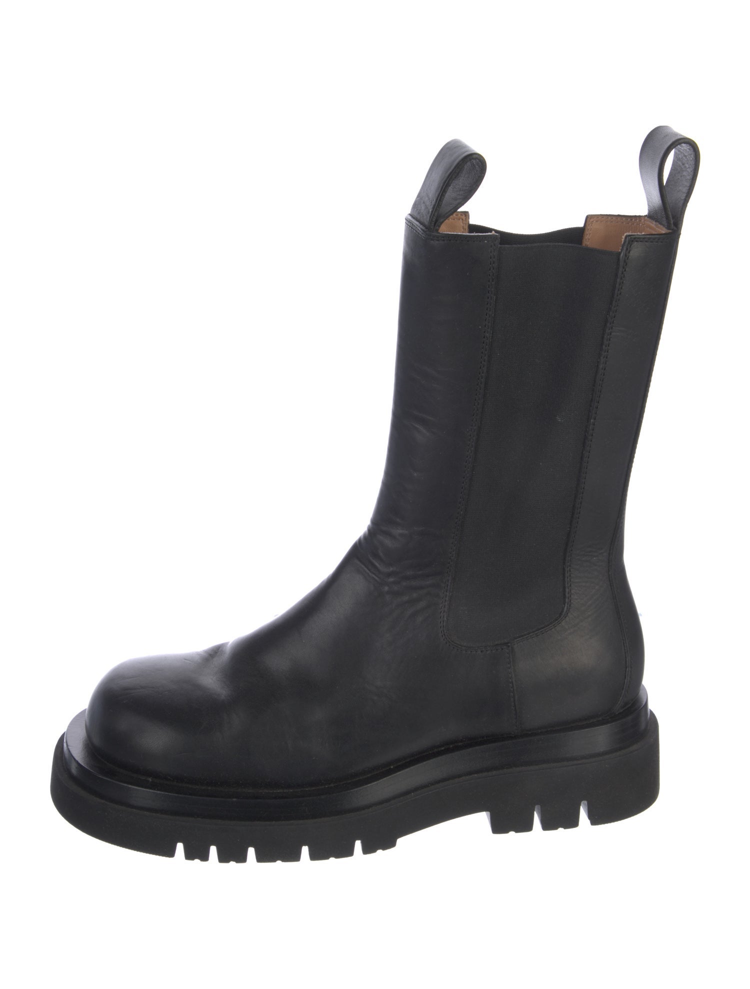 Bottega Veneta Lug Leather Chelsea Boots