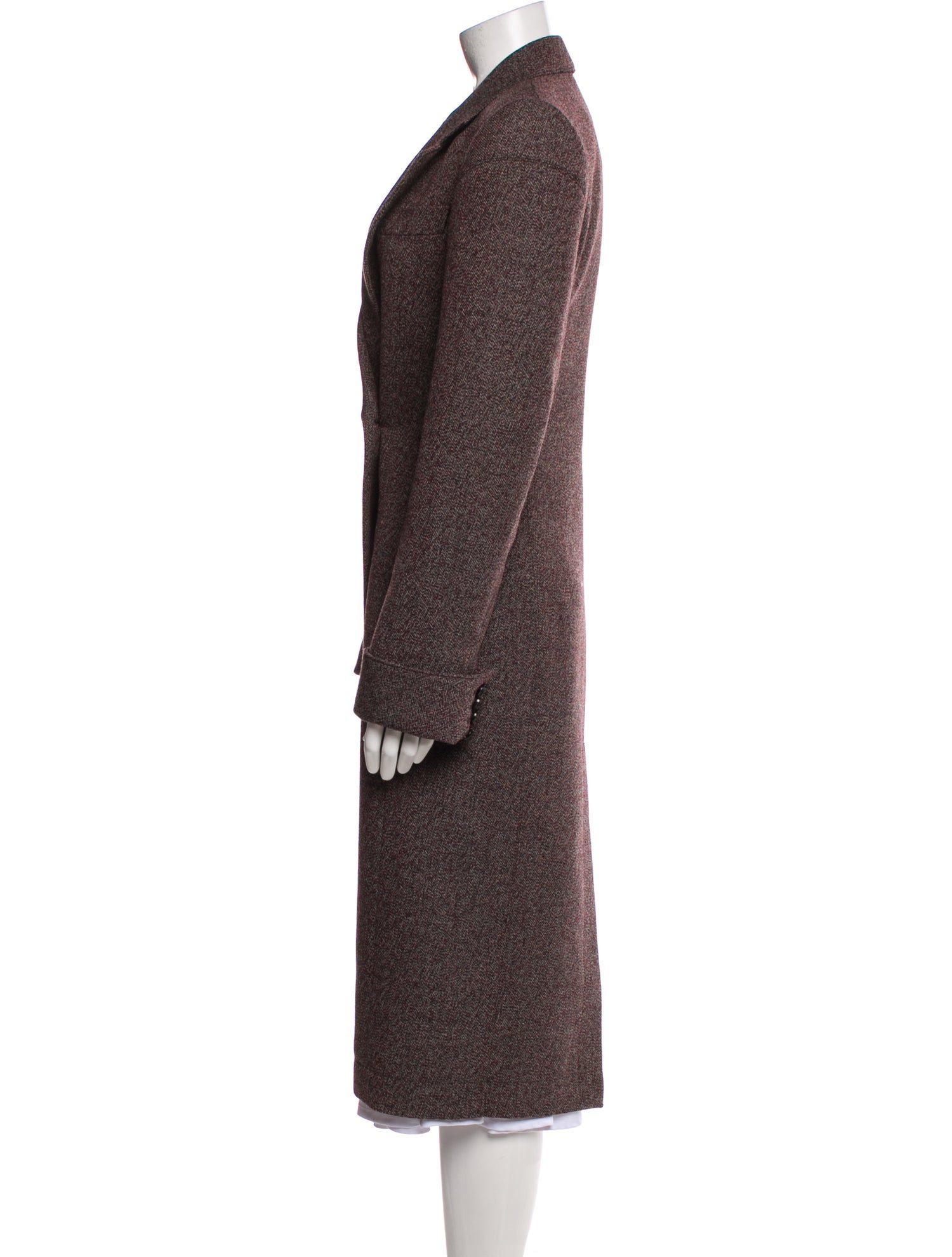 Bottega Veneta Wool Tweed Pattern Coat