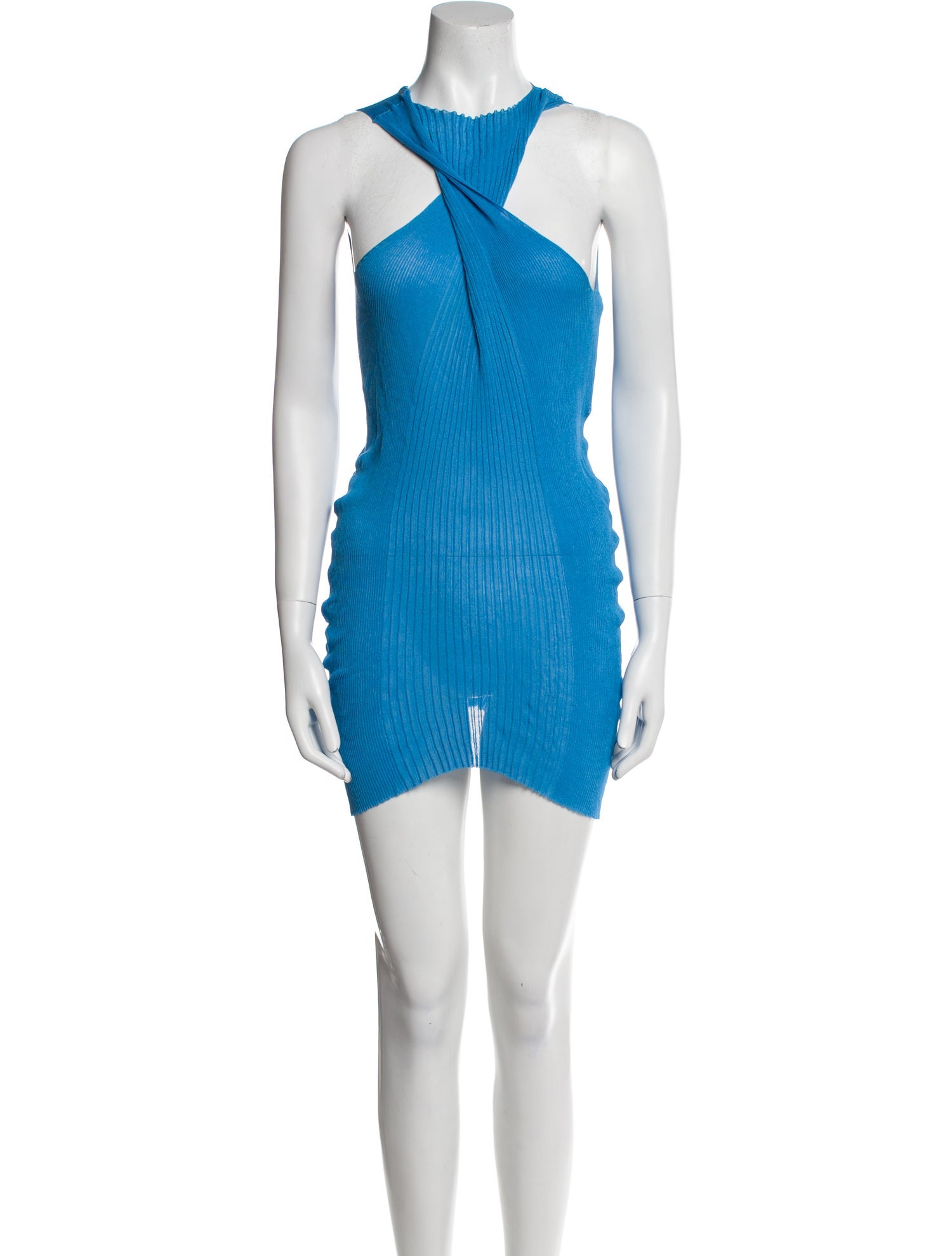 Bottega Veneta Twisted Ribbed Mini Dress