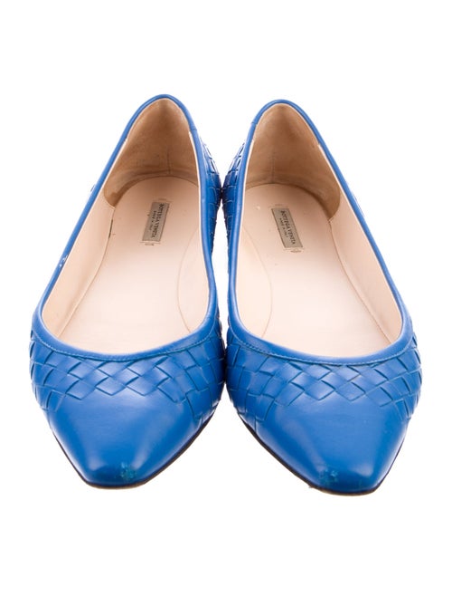 Bottega Veneta Intrecciato Weave Leather Ballet Flats