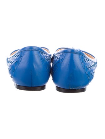 Bottega Veneta Intrecciato Weave Leather Ballet Flats