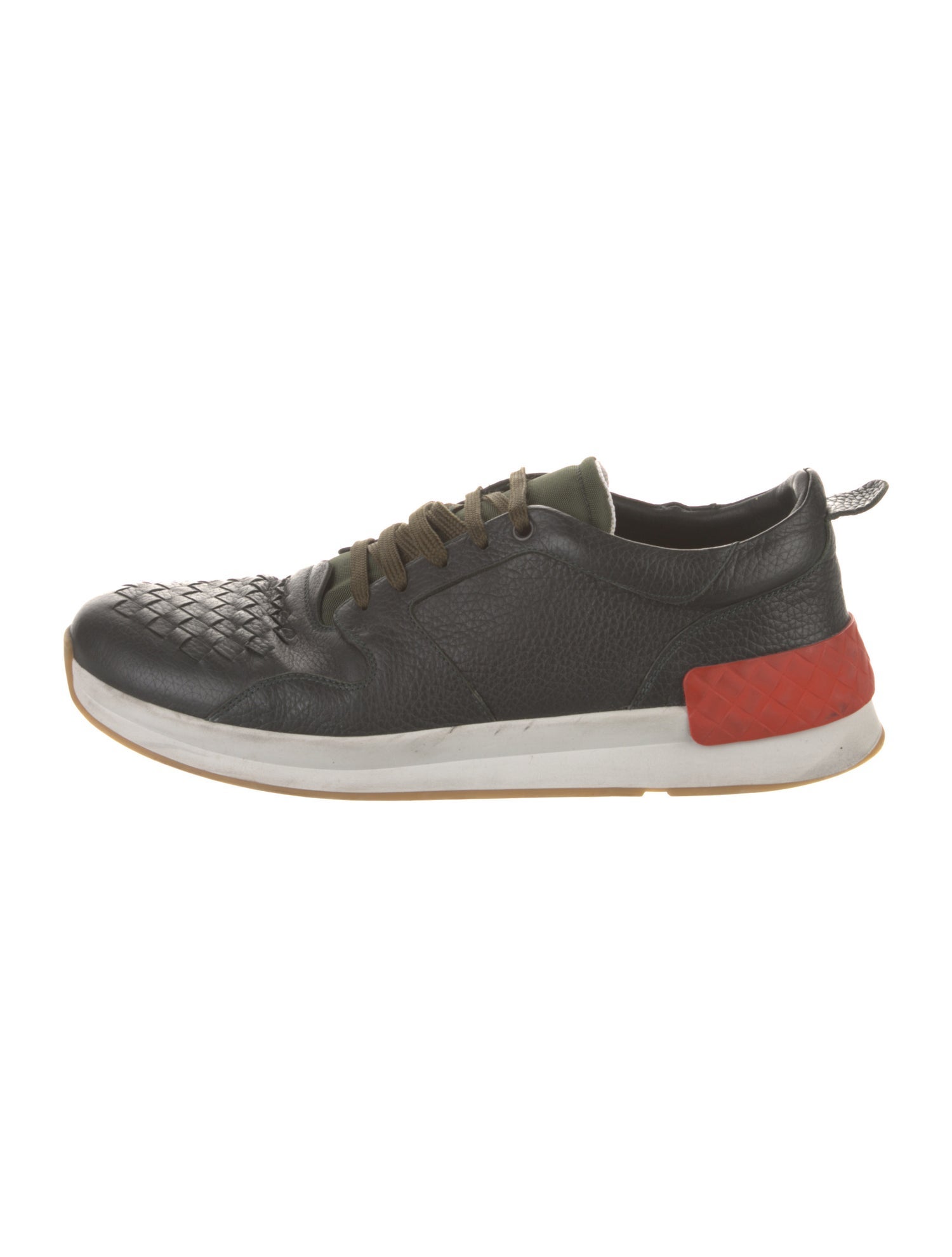 Bottega Veneta Intrecciato Weave Leather Sneakers