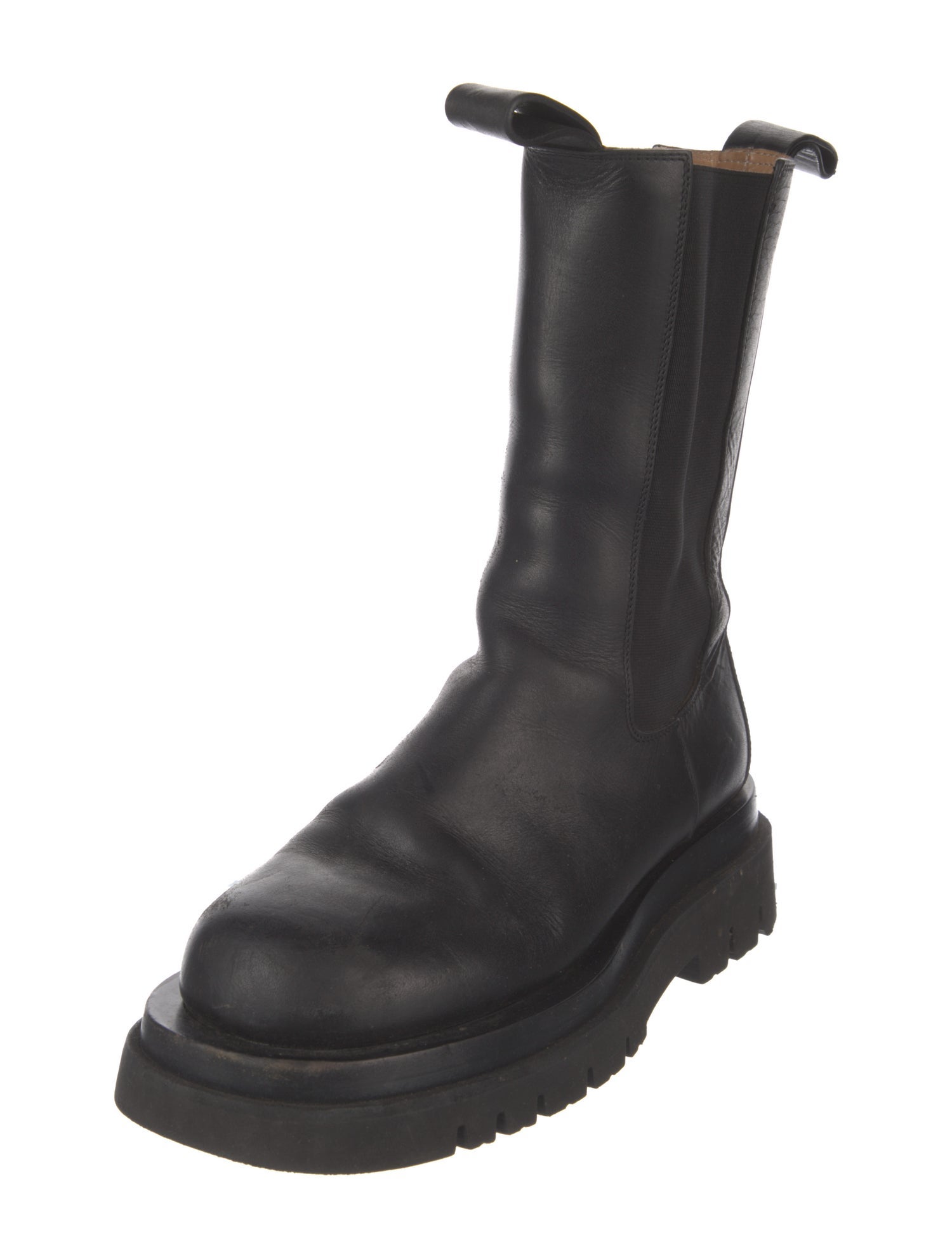 Bottega Veneta Lug Leather Chelsea Boots