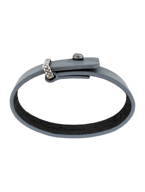 Bottega Veneta Cubic Zirconia Leather Wrap Bracelet