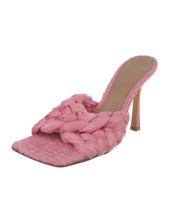 Bottega Veneta Raffia Slides