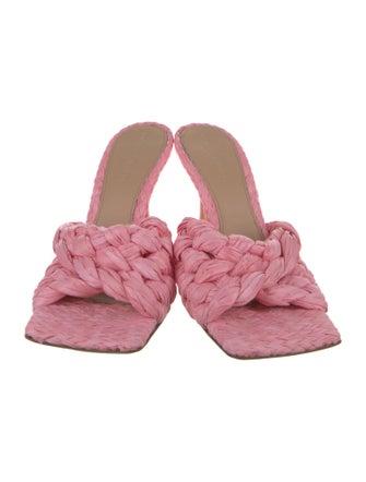 Bottega Veneta Raffia Slides