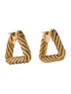 Bottega Veneta Twisted Triangle Hoop Earrings