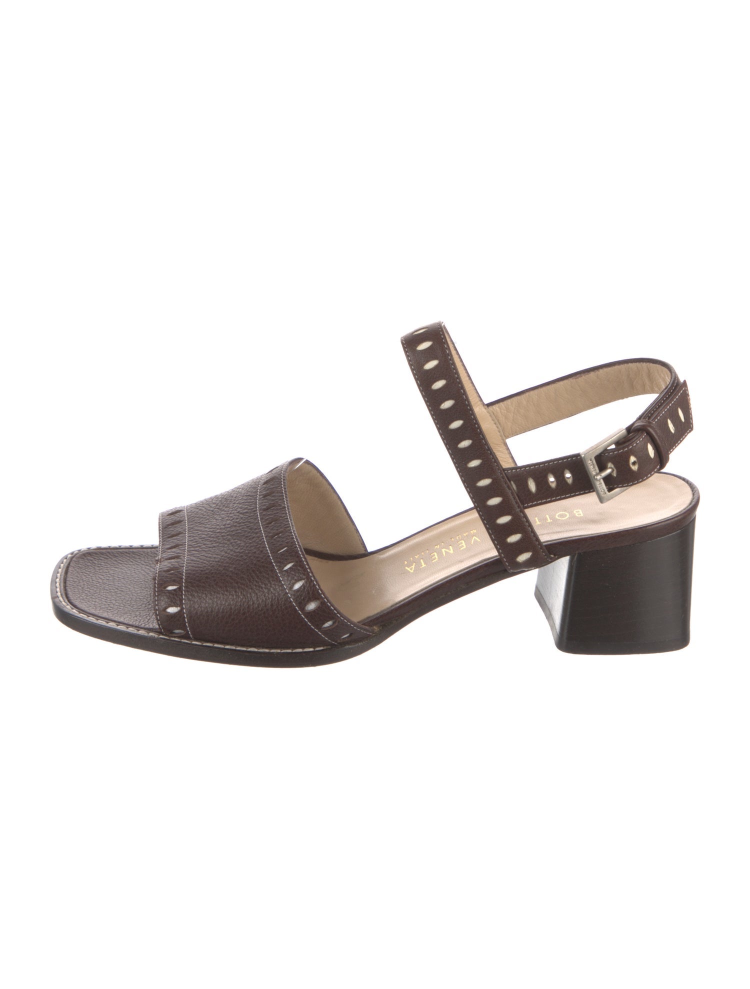 Bottega Veneta Intrecciato Weave Leather Slingback Sandals