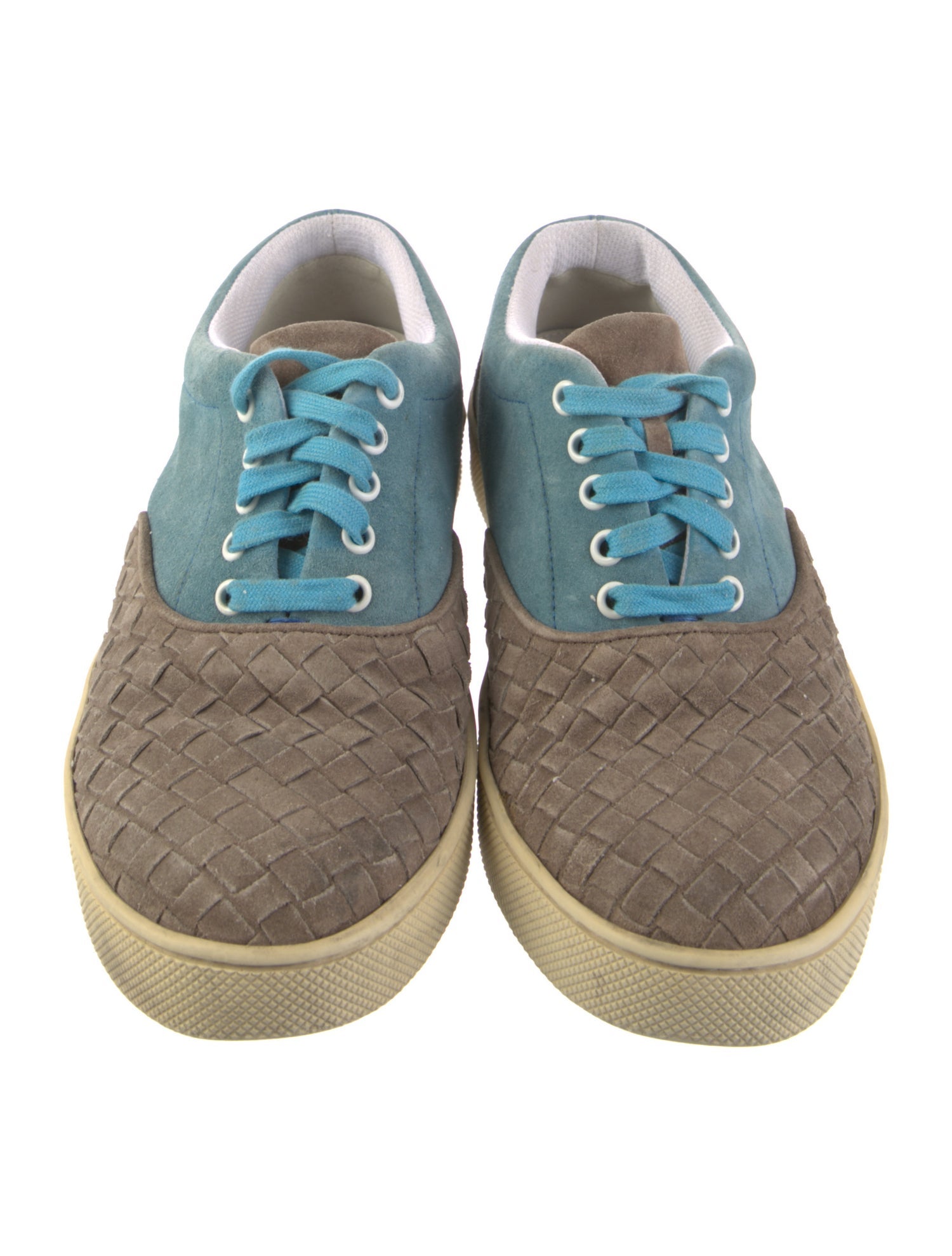 Bottega Veneta Intrecciato Weave Suede Sneakers