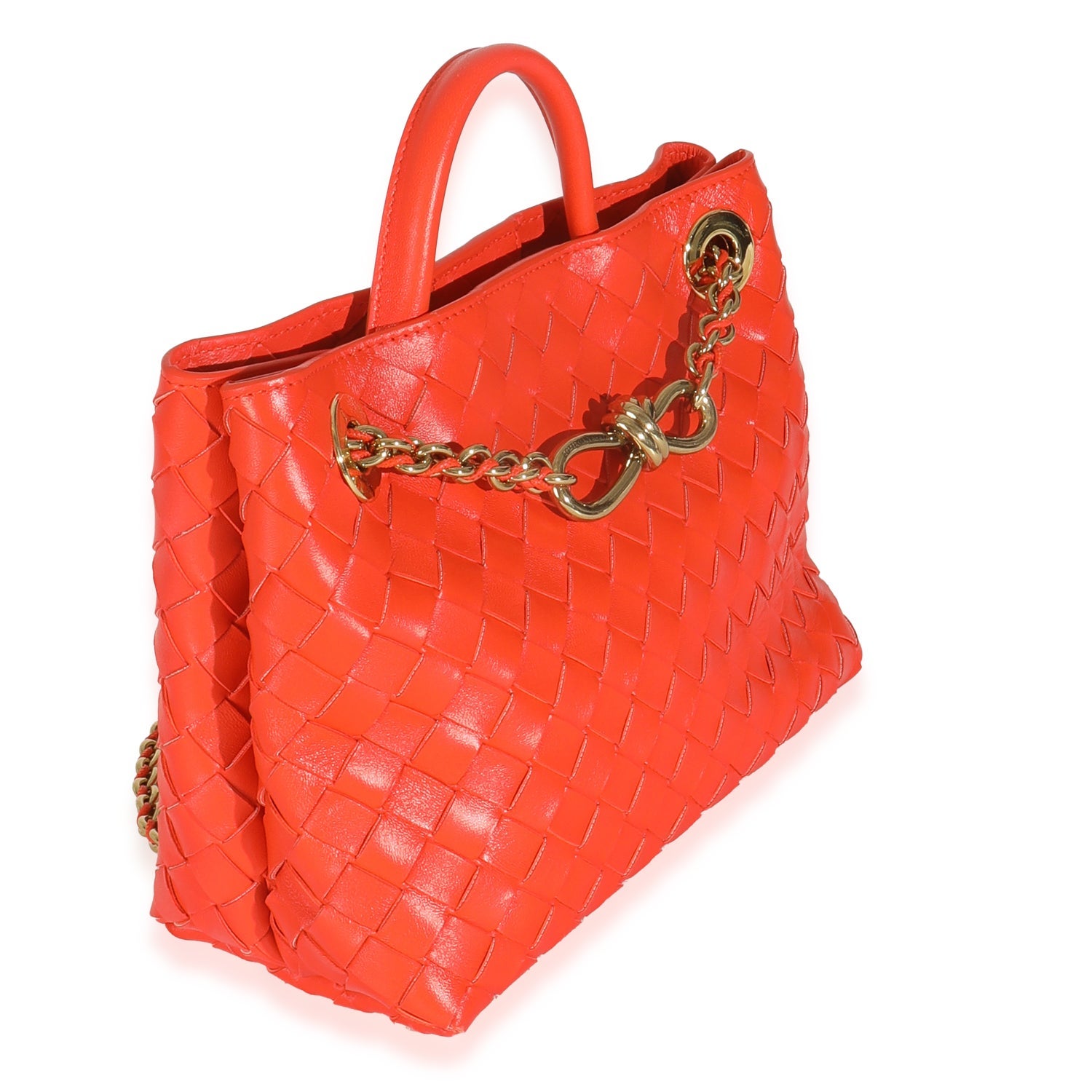Bottega Veneta Intrecciato Andiamo w/ Chain Small