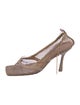 Bottega Veneta Mesh Leather Trim Embellishment Slingback Pumps