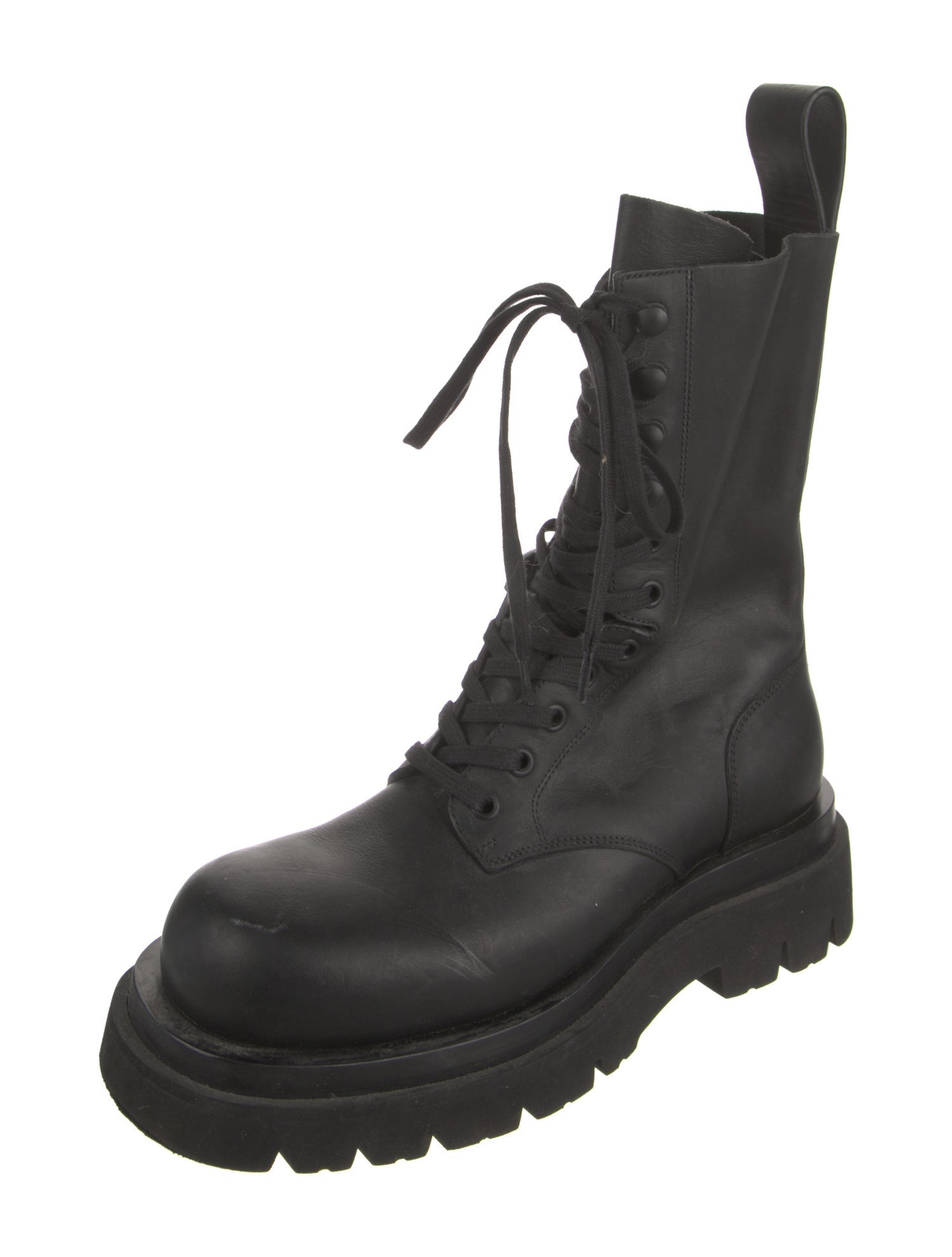 Bottega Veneta Leather Combat Boots