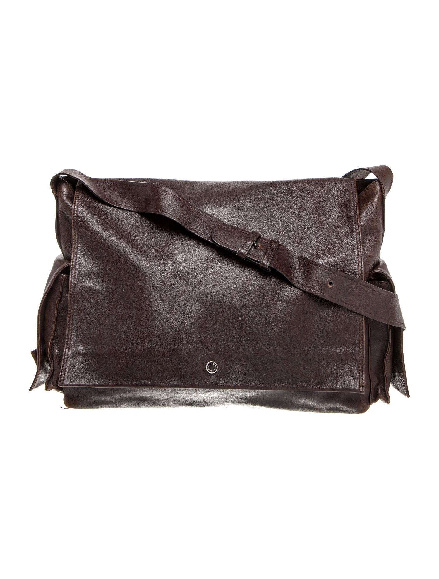 Bottega Veneta Leather Messenger Bag Vintage