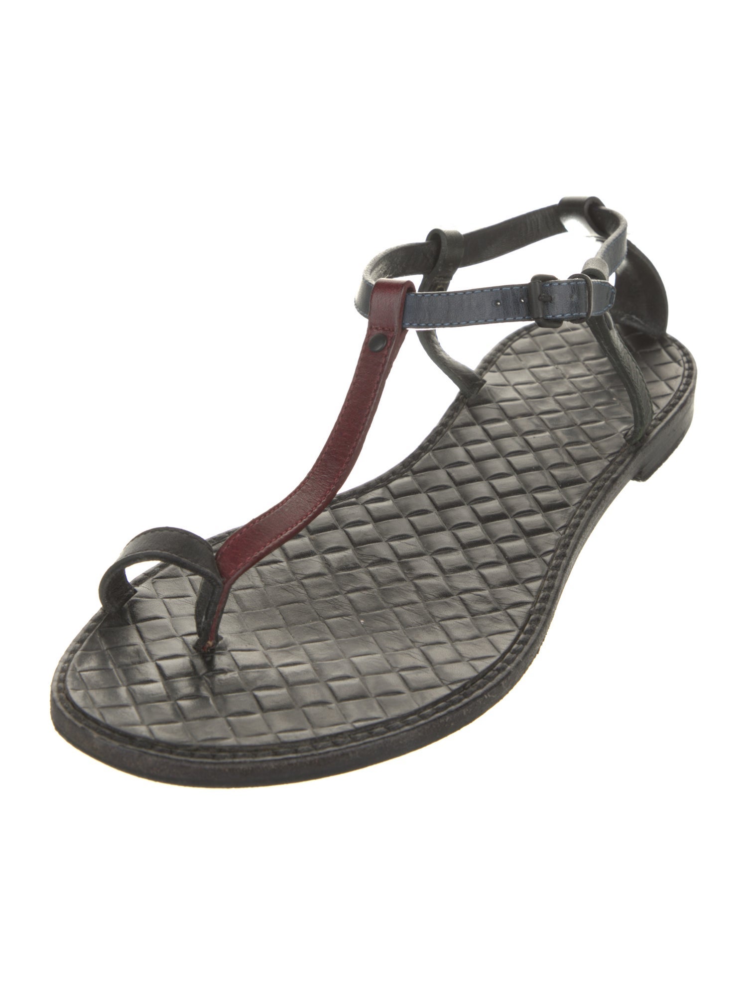 Bottega Veneta Leather T-Strap Sandals