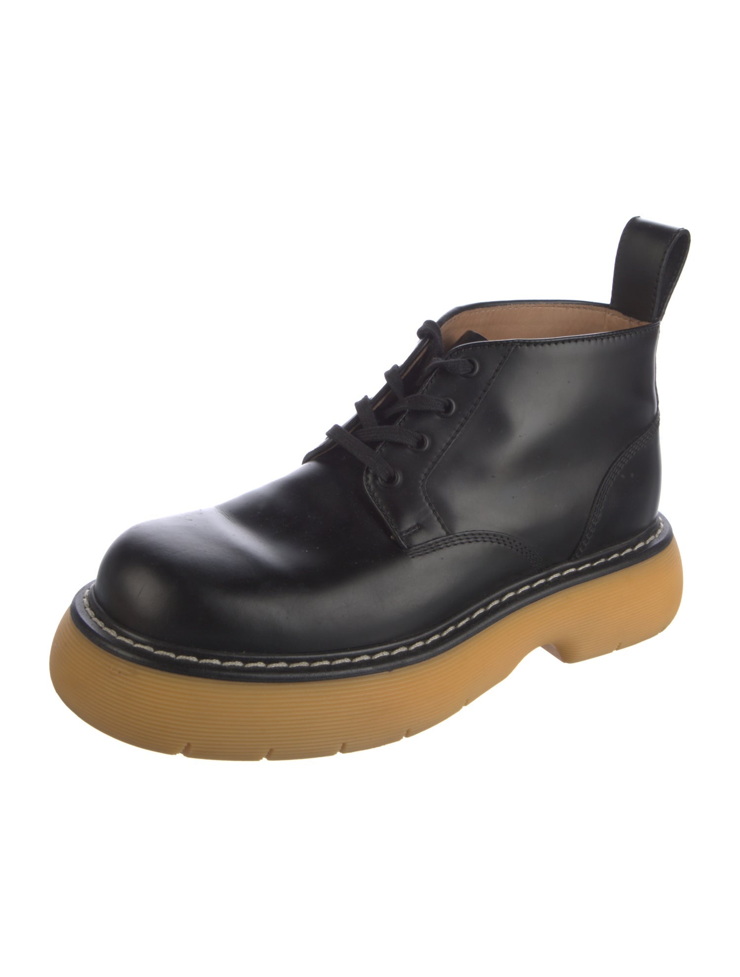 Bottega Veneta Leather Lace-Up Boots
