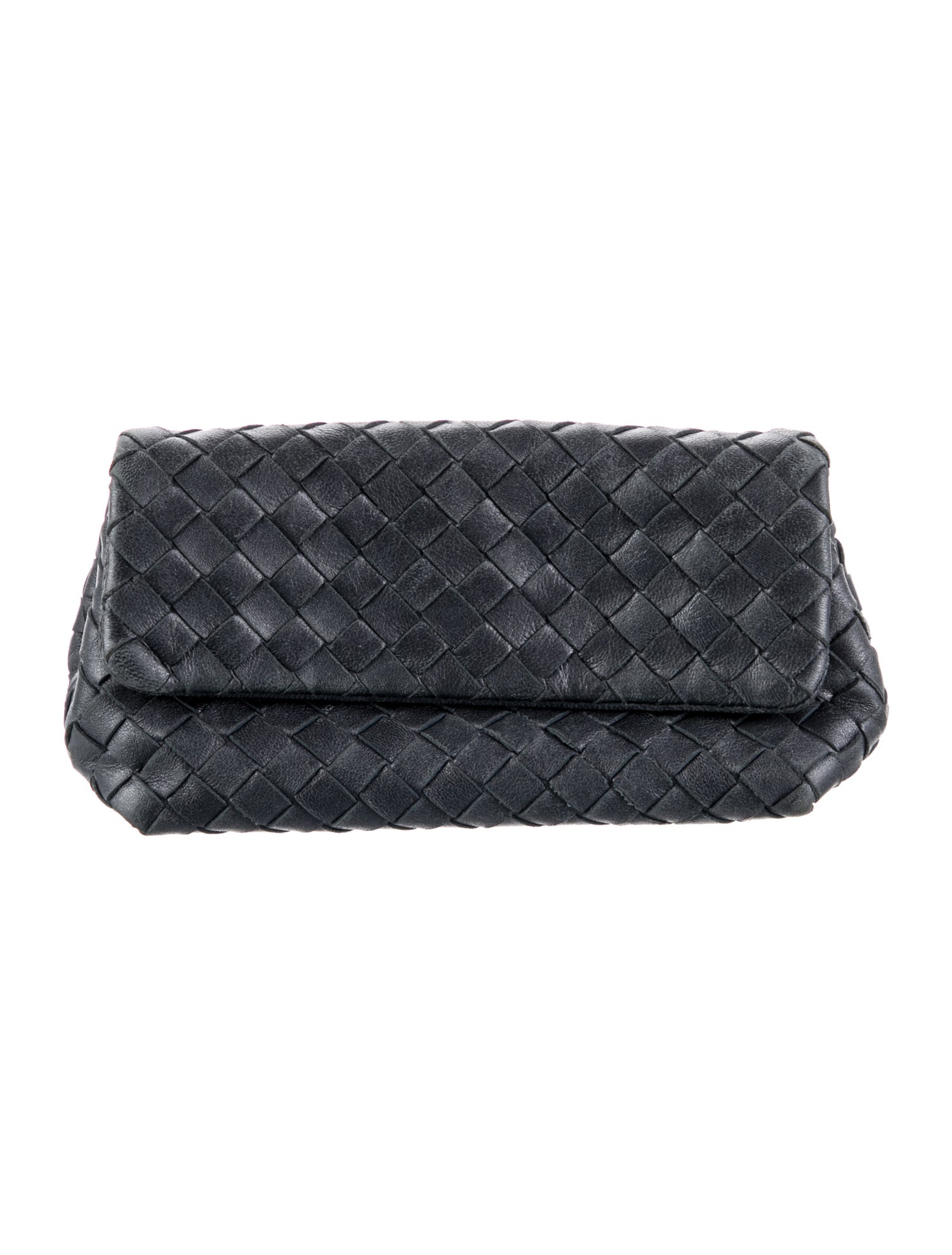 Bottega Veneta Leather Woven Cosmetic Pouch