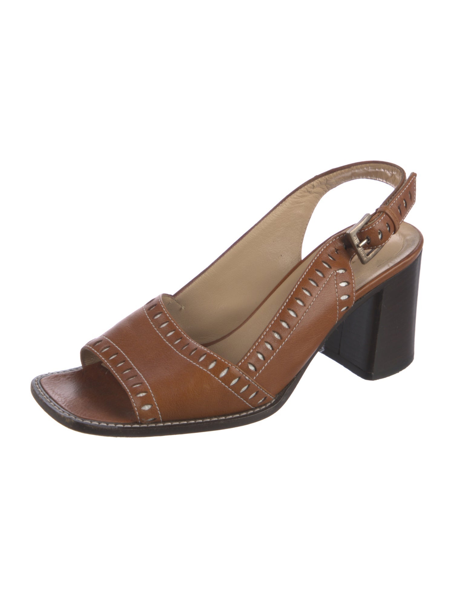 Bottega Veneta Leather Slingback Sandals