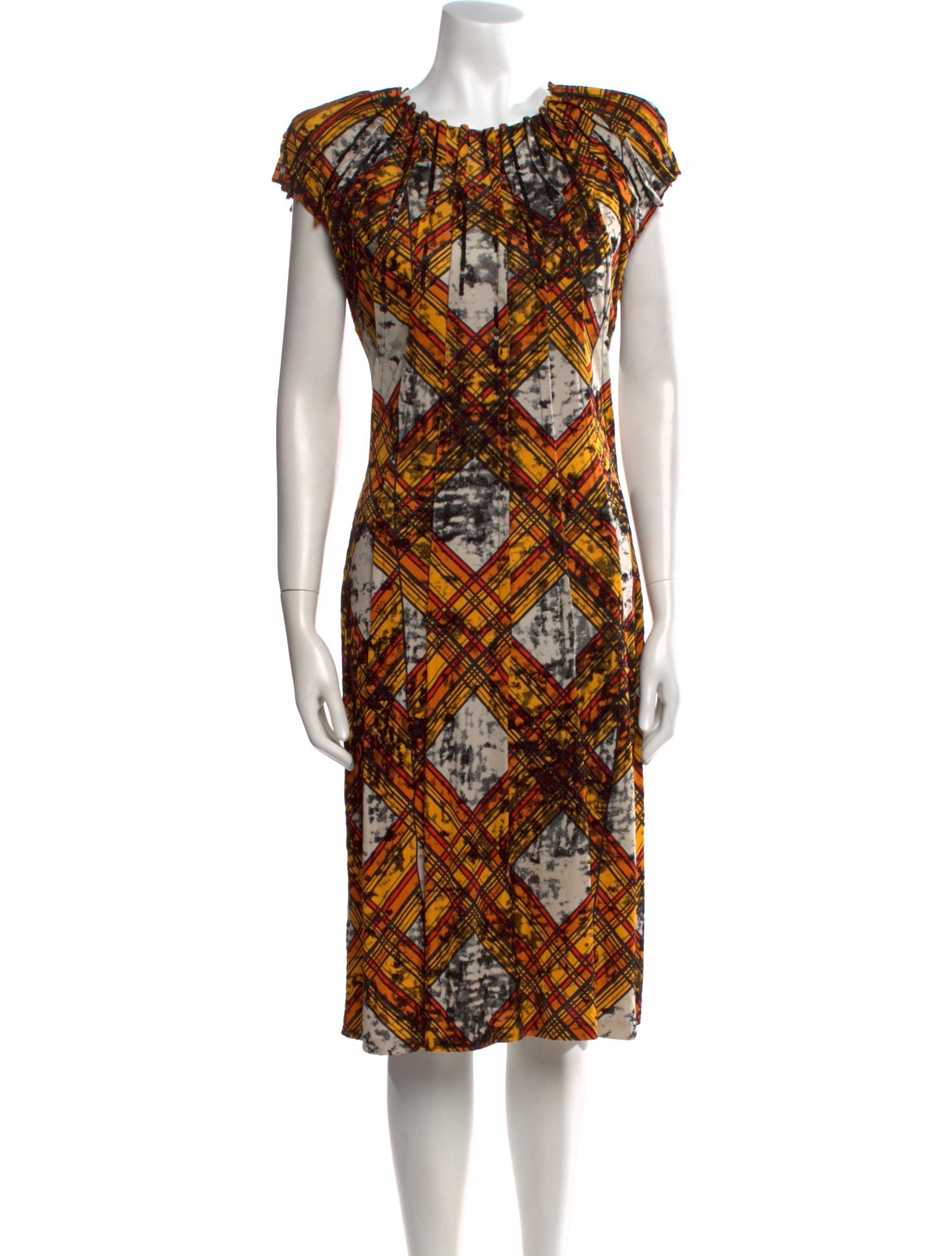 Bottega Veneta Printed Midi Length Dress