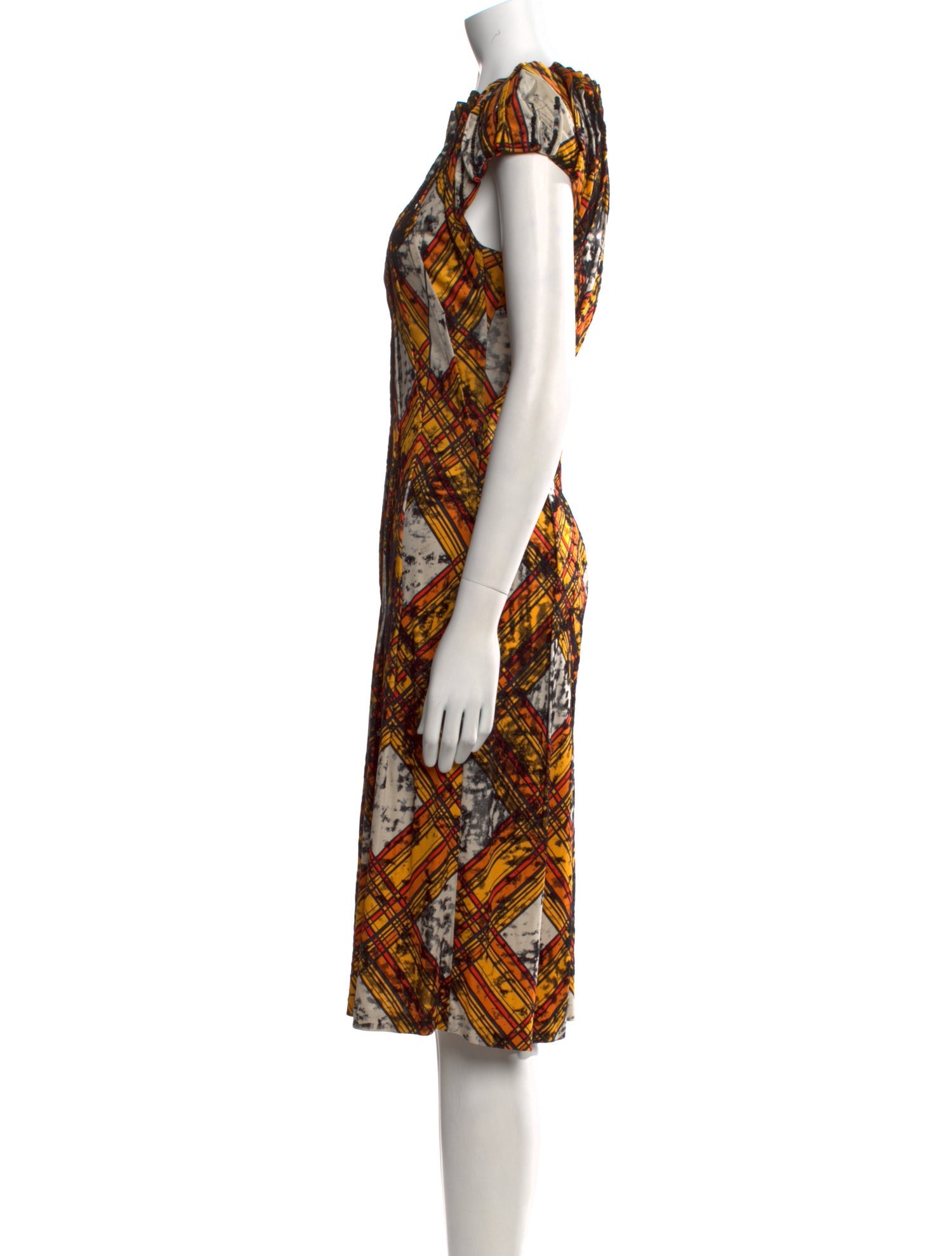 Bottega Veneta Printed Midi Length Dress