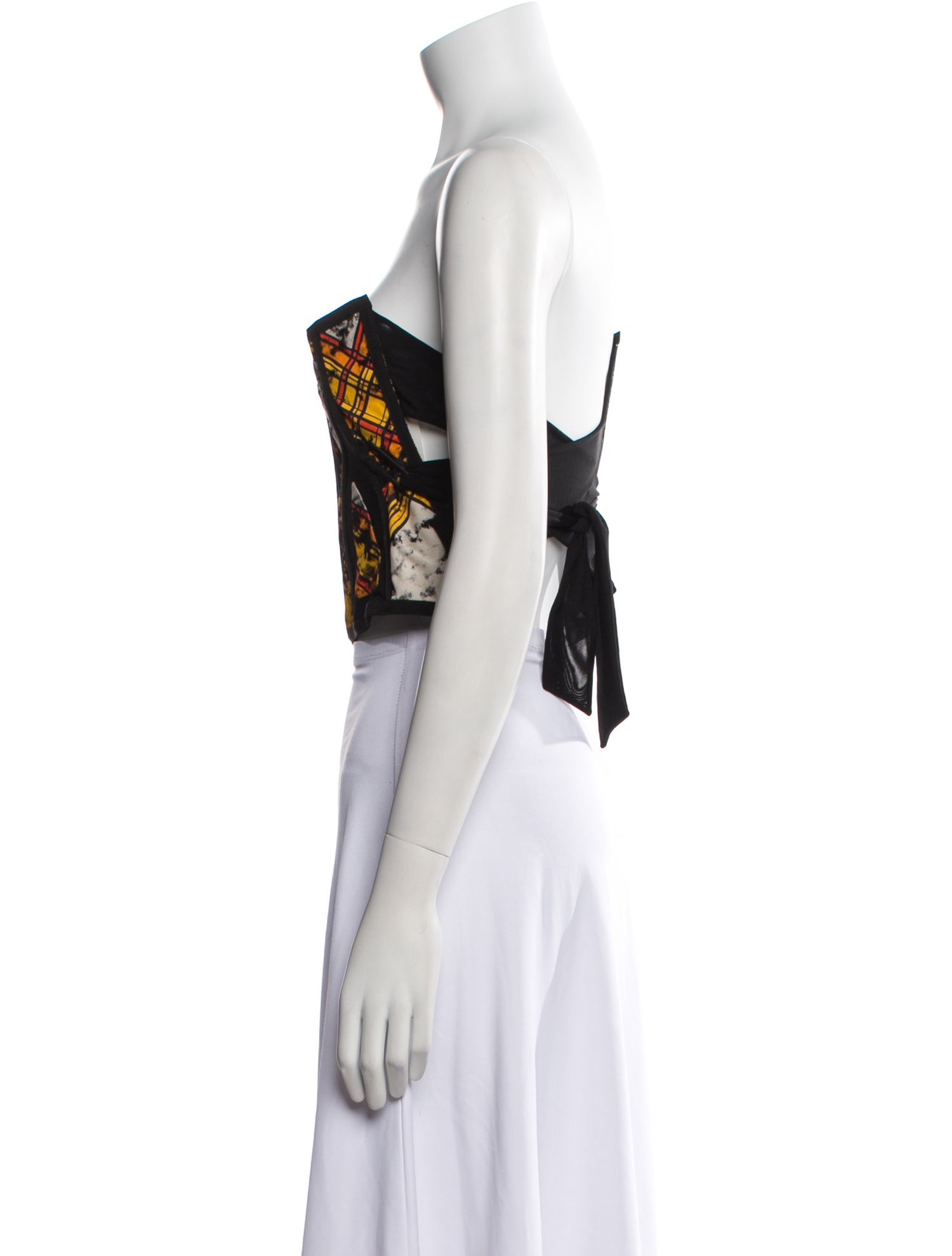 Bottega Veneta Printed Strapless Crop Top