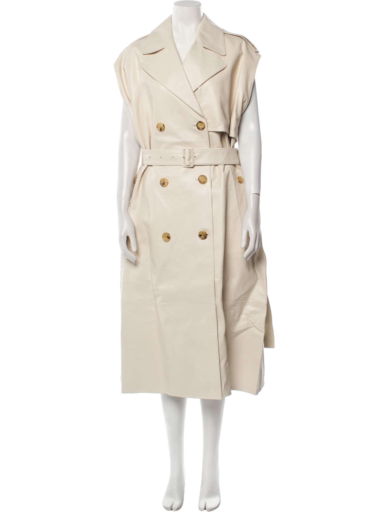Bottega Veneta Calf Leather Trench Coat w/ Tags
