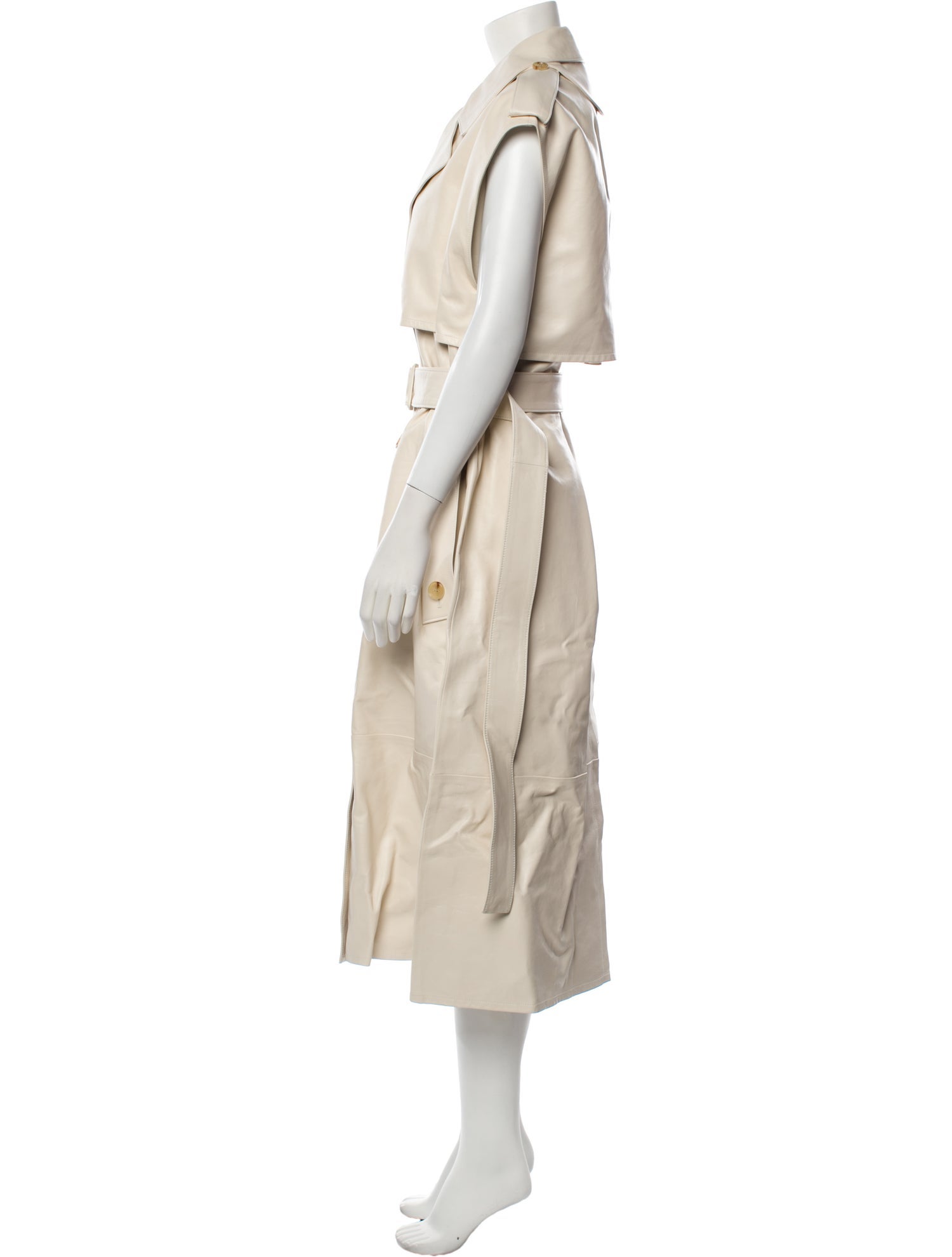 Bottega Veneta Calf Leather Trench Coat w/ Tags