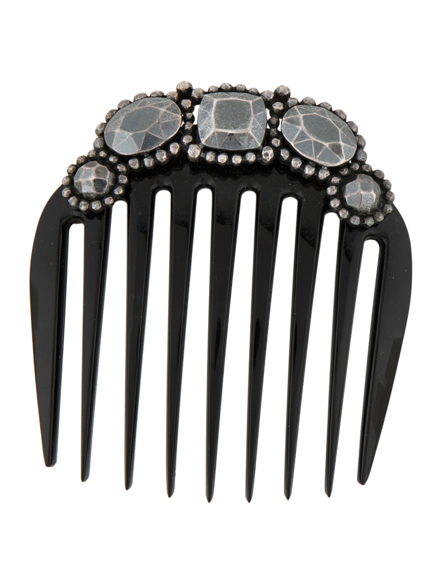 Bottega Veneta Sterling Silver & Plastic Hair Comb