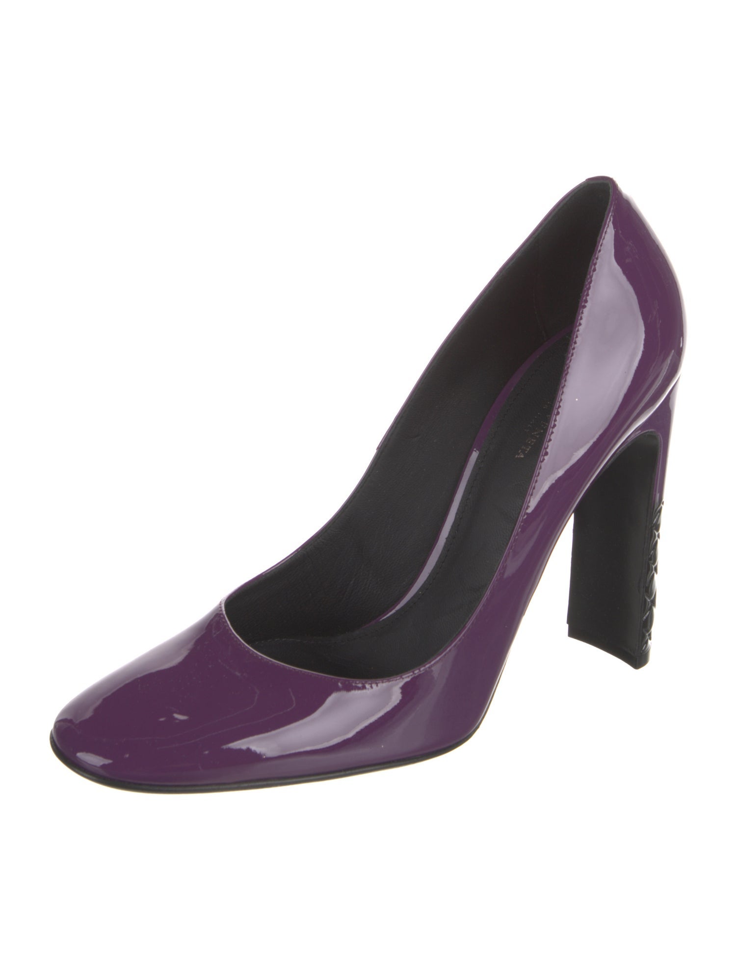 Bottega Veneta Intrecciato Weave Patent Leather Pumps