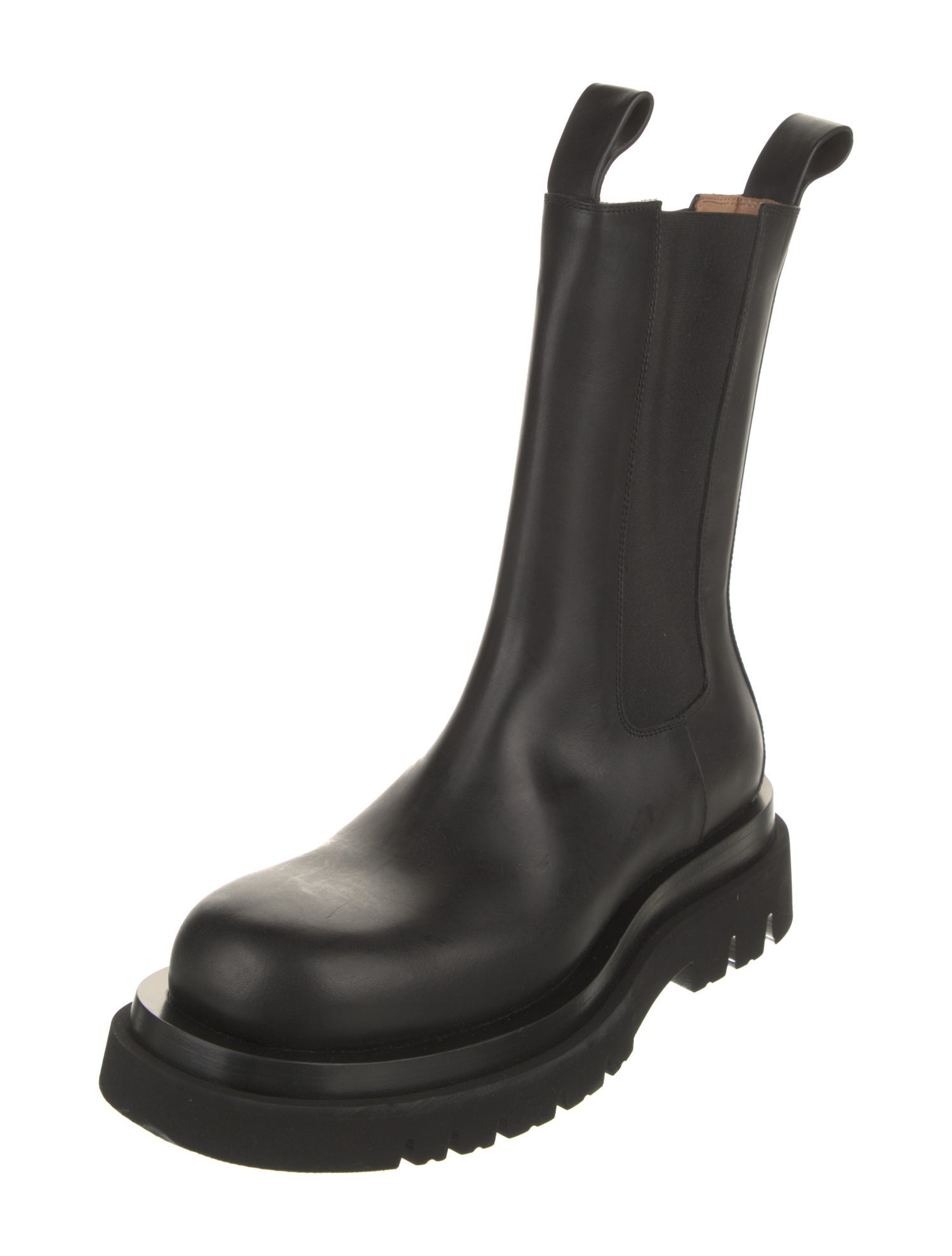 Bottega Veneta Lug Leather Chelsea Boots