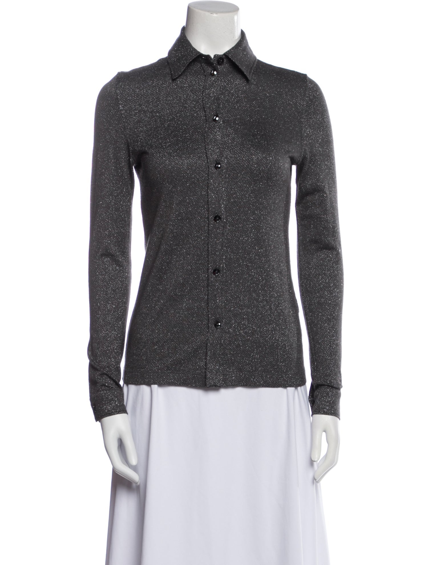 Bottega Veneta Long Sleeve Button-Up Top