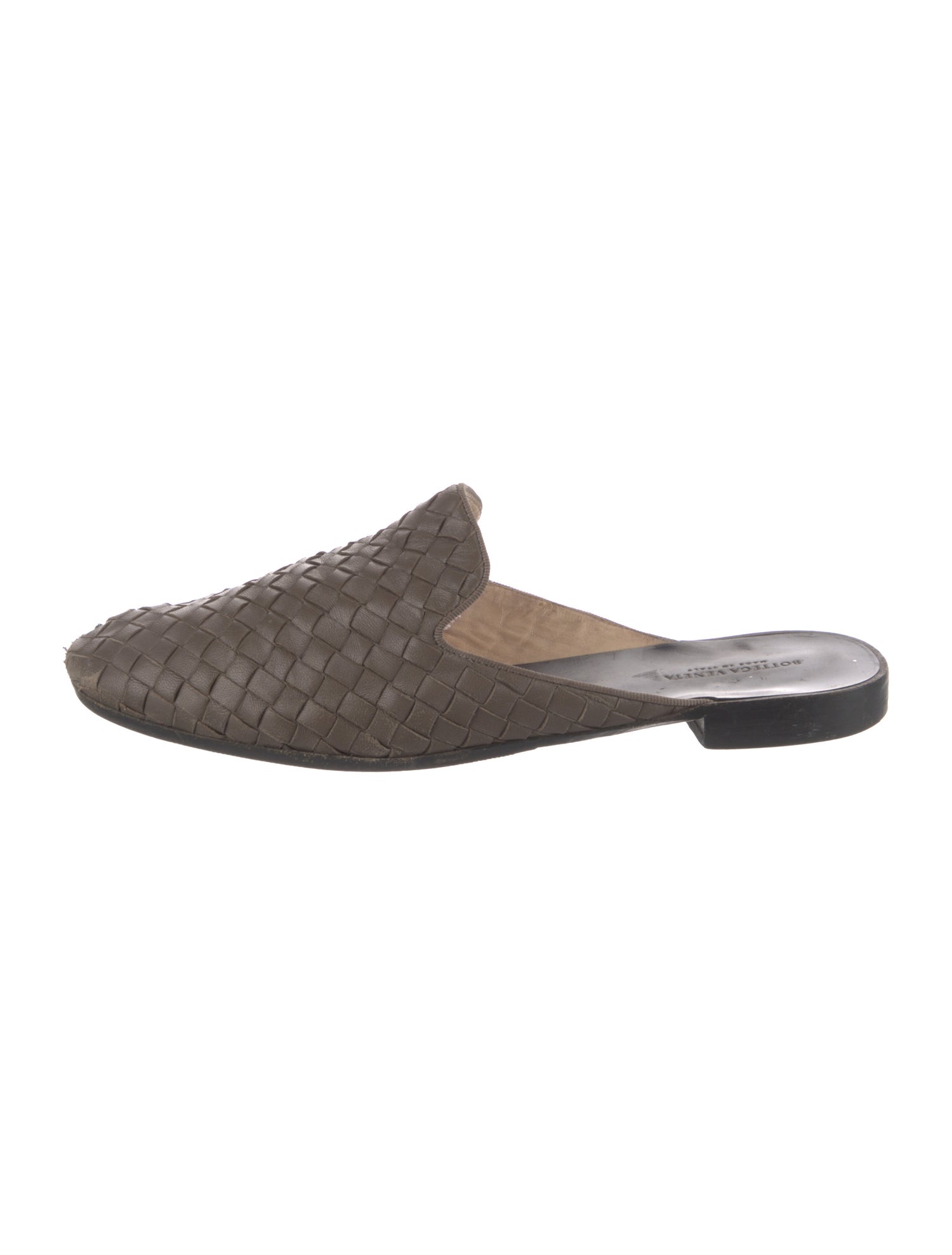 Bottega Veneta Intrecciato Weave Leather Mules