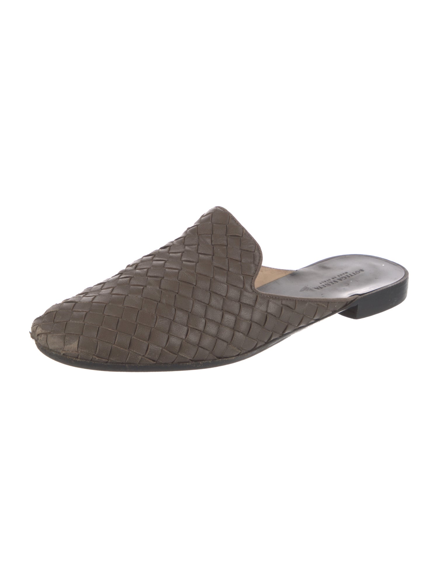 Bottega Veneta Intrecciato Weave Leather Mules