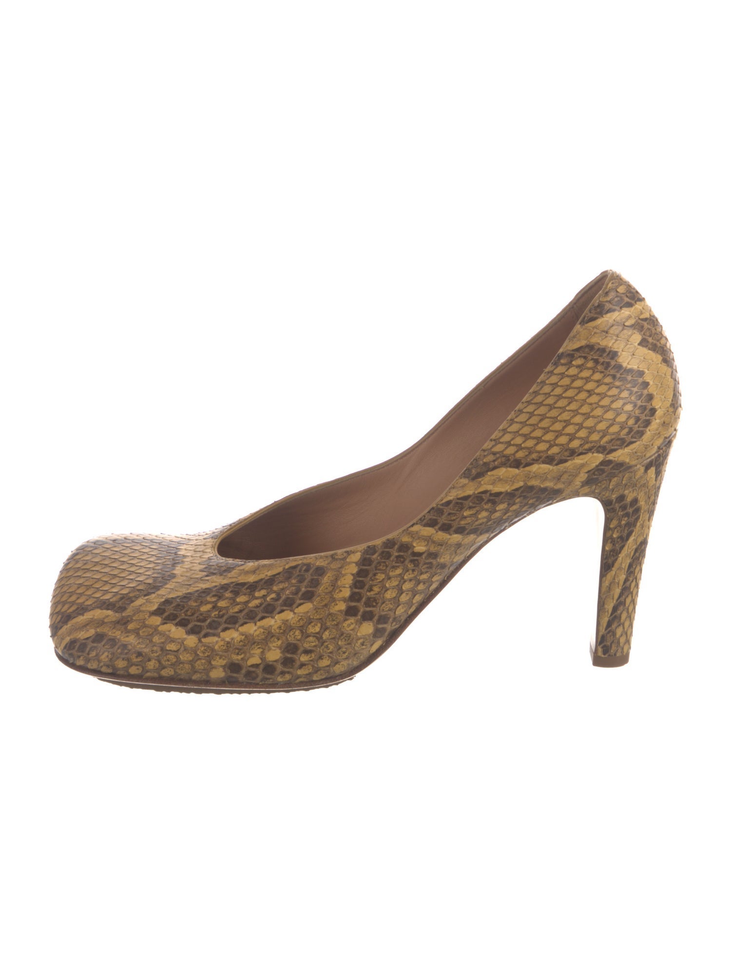 Bottega Veneta Snakeskin Animal Print Pumps