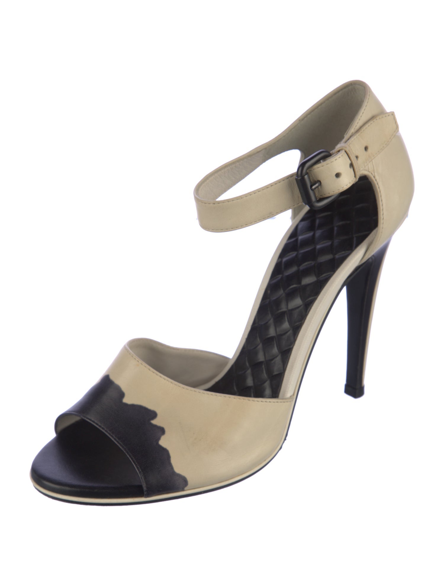 Bottega Veneta Leather Colorblock Pattern Sandals