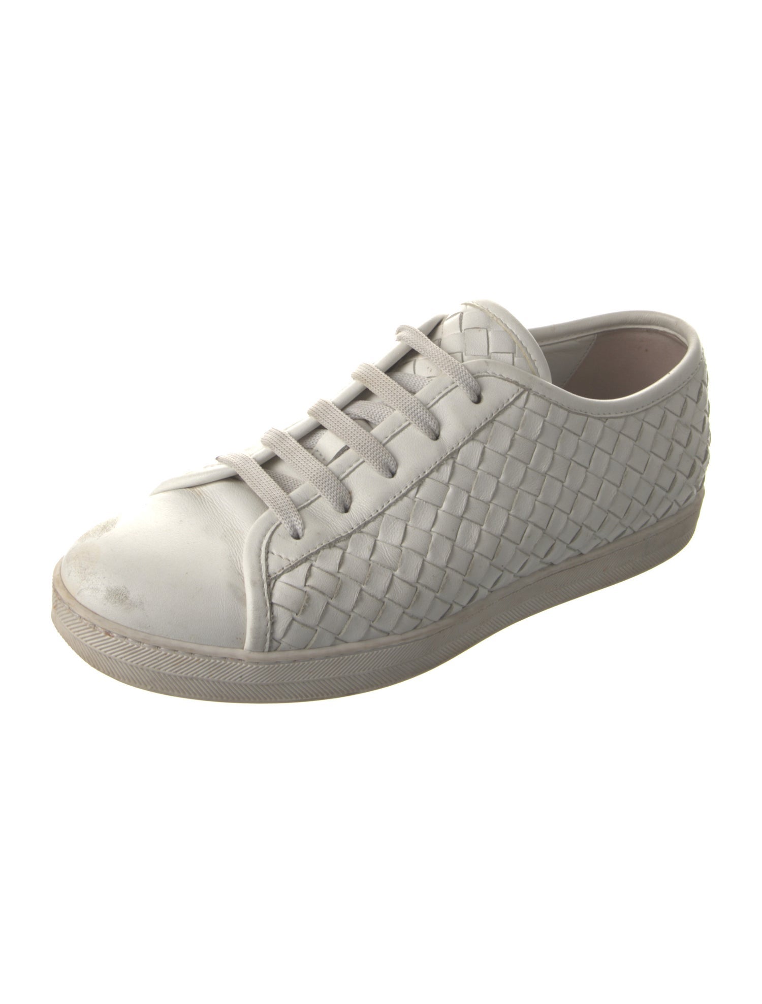Bottega Veneta Intrecciato Weave Leather Sneakers
