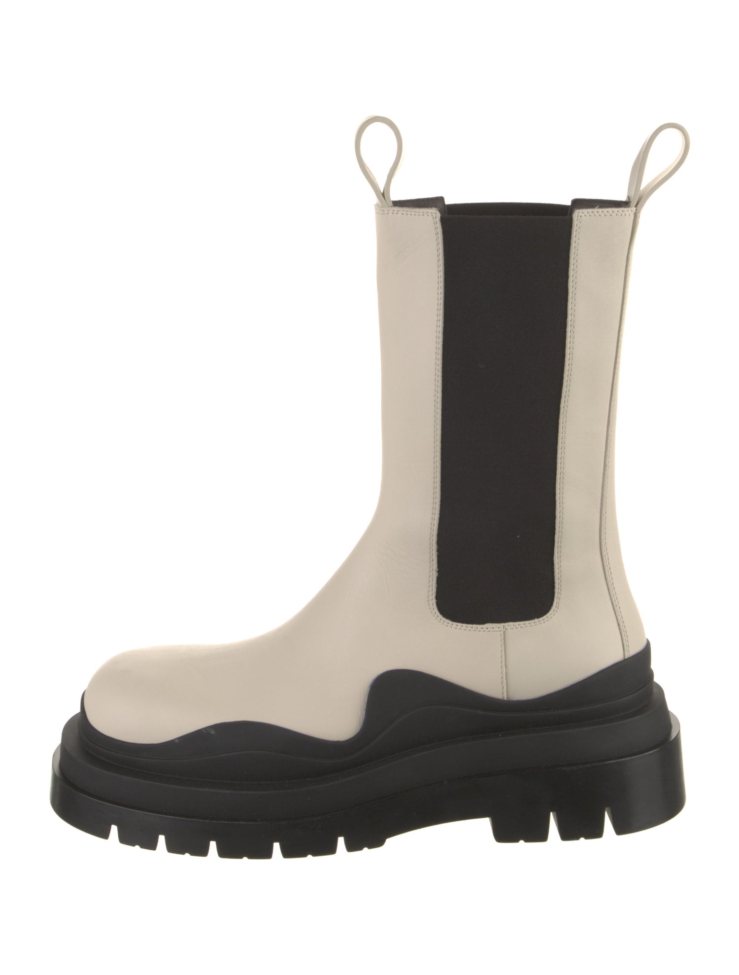 Bottega Veneta Leather Colorblock Pattern Chelsea Boots