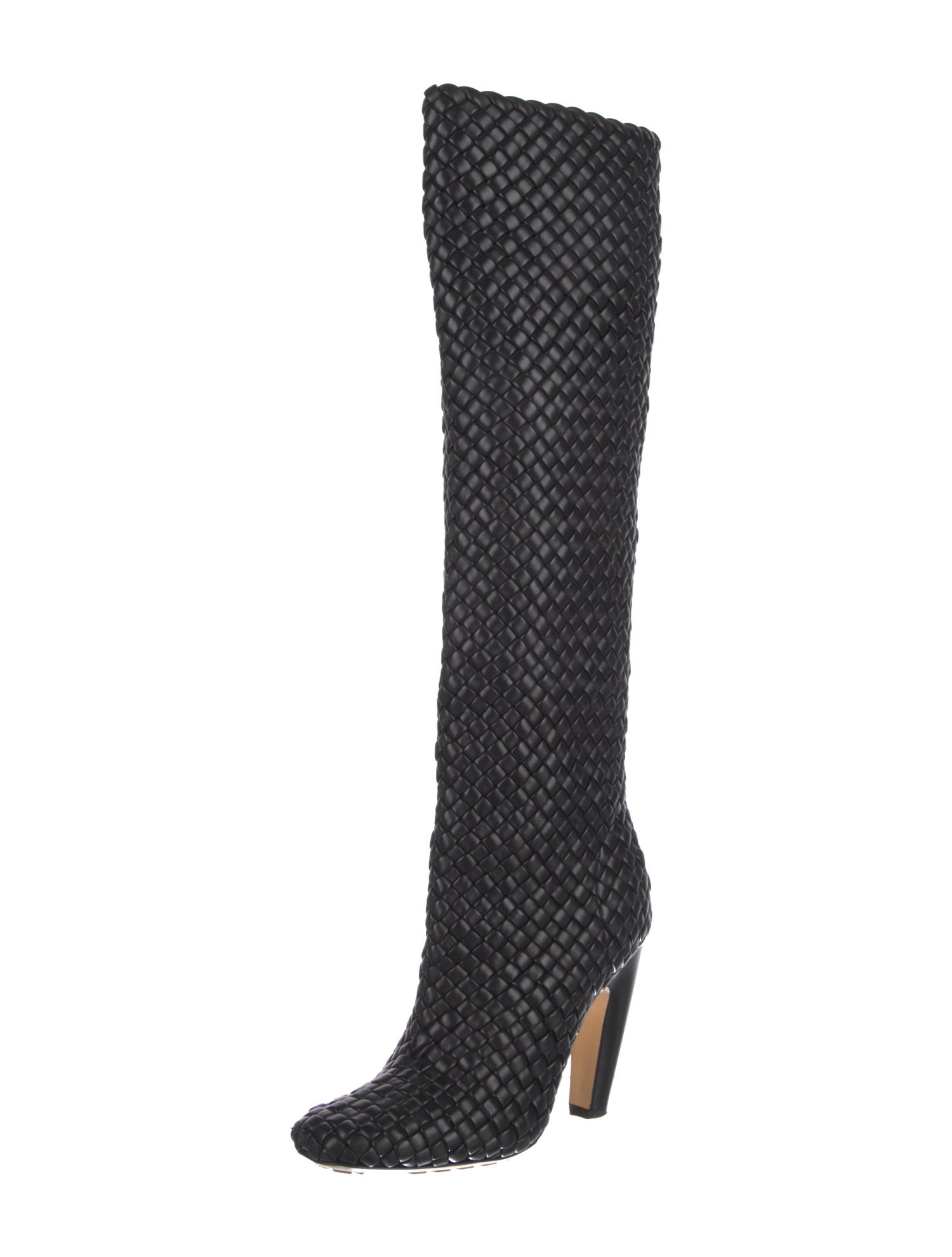 Bottega Veneta Intrecciato Weave Leather Boots