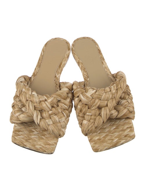 Bottega Veneta Raffia Slides