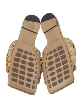 Bottega Veneta Raffia Slides