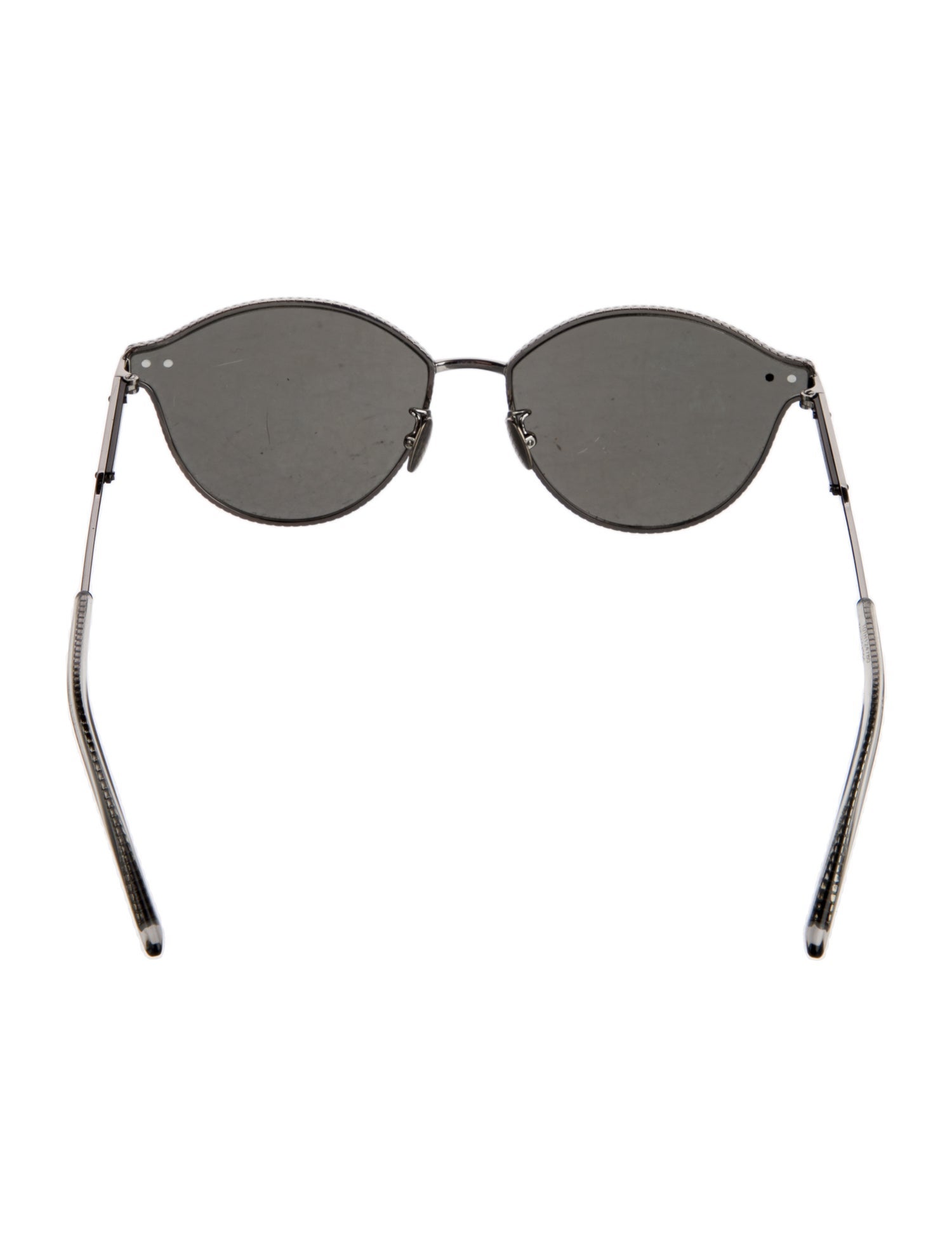 Bottega Veneta Round Mirrored Sunglasses