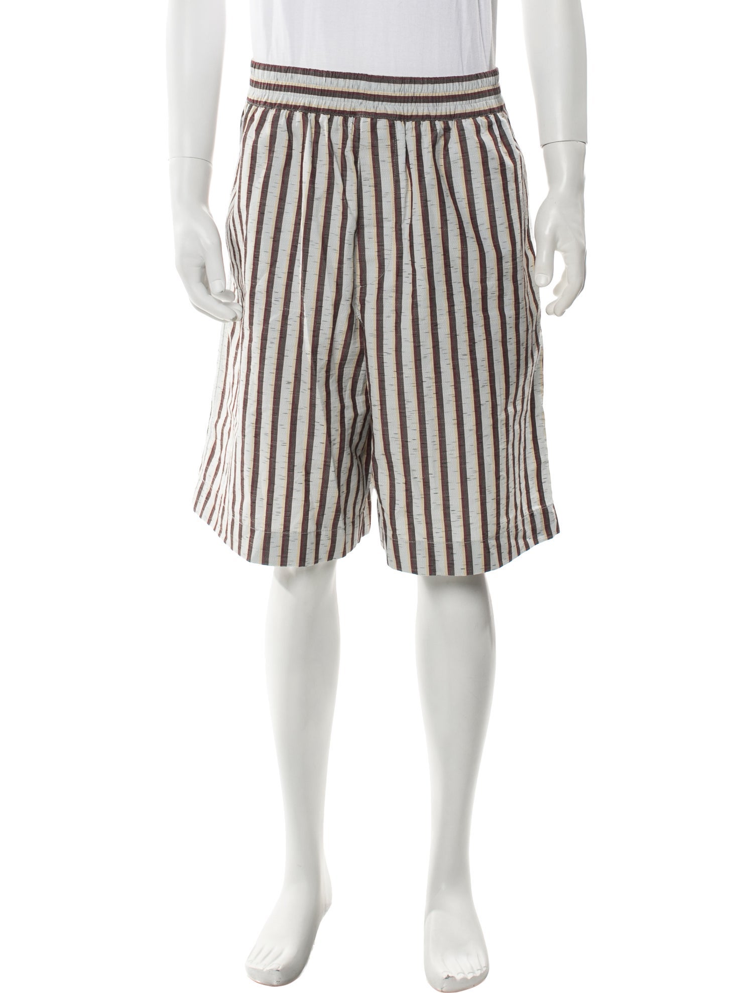 Bottega Veneta Striped Jogger Shorts