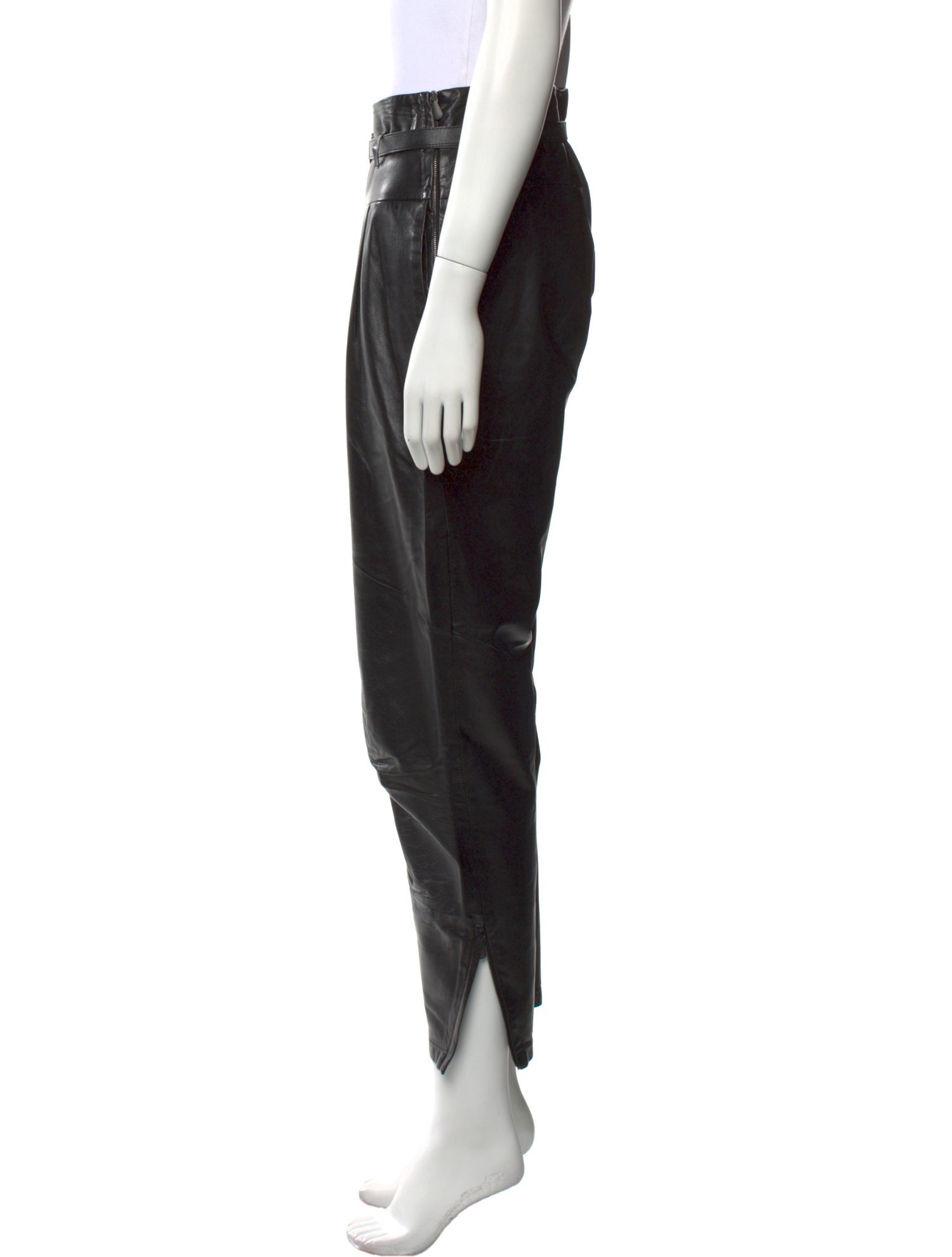 Bottega Veneta Leather Skinny Leg Pants