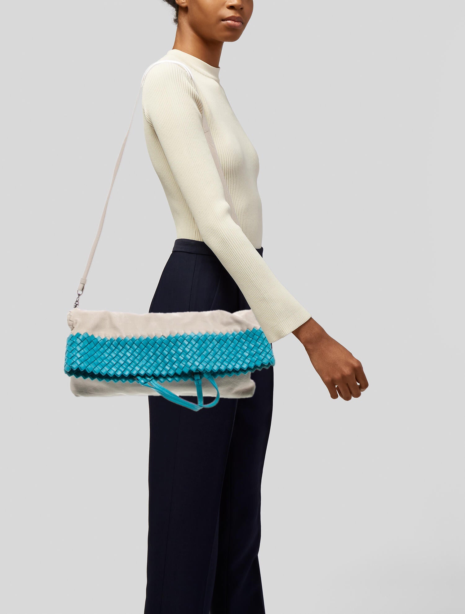 Bottega Veneta Leather Clutch Medium