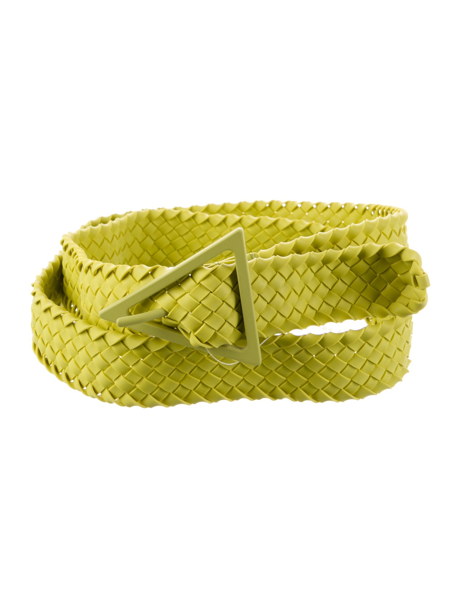 Bottega Veneta Intrecciato Weave Rubber Belt