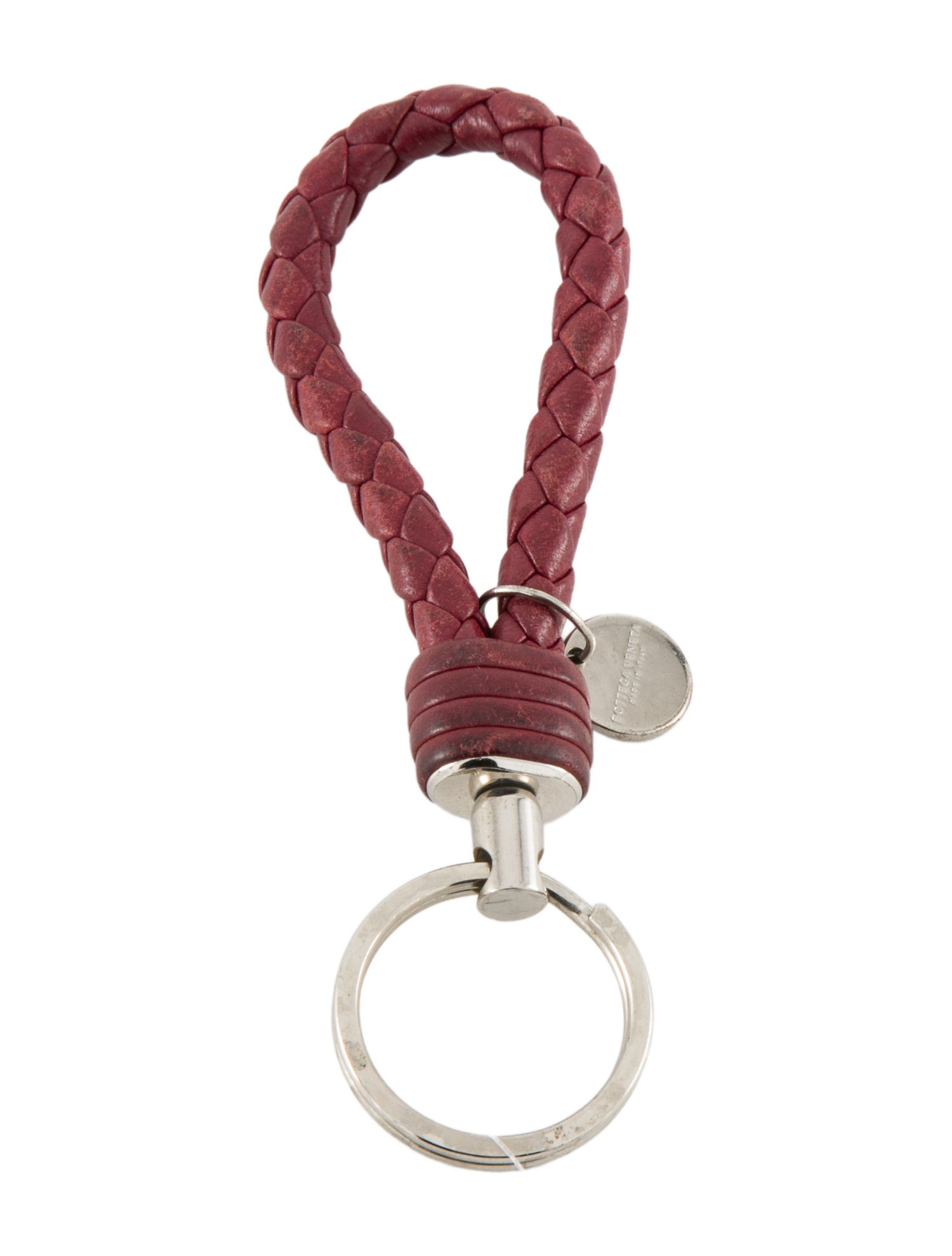 Bottega Veneta Leather Intrecciato Keychain