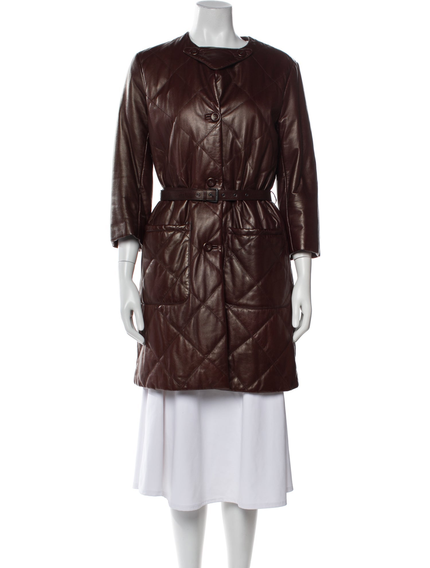 Bottega Veneta Leather Trench Coat