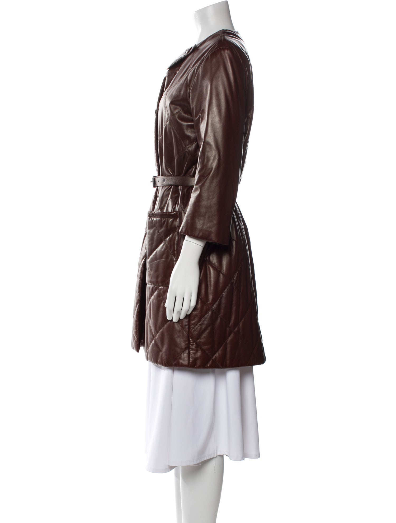 Bottega Veneta Leather Trench Coat