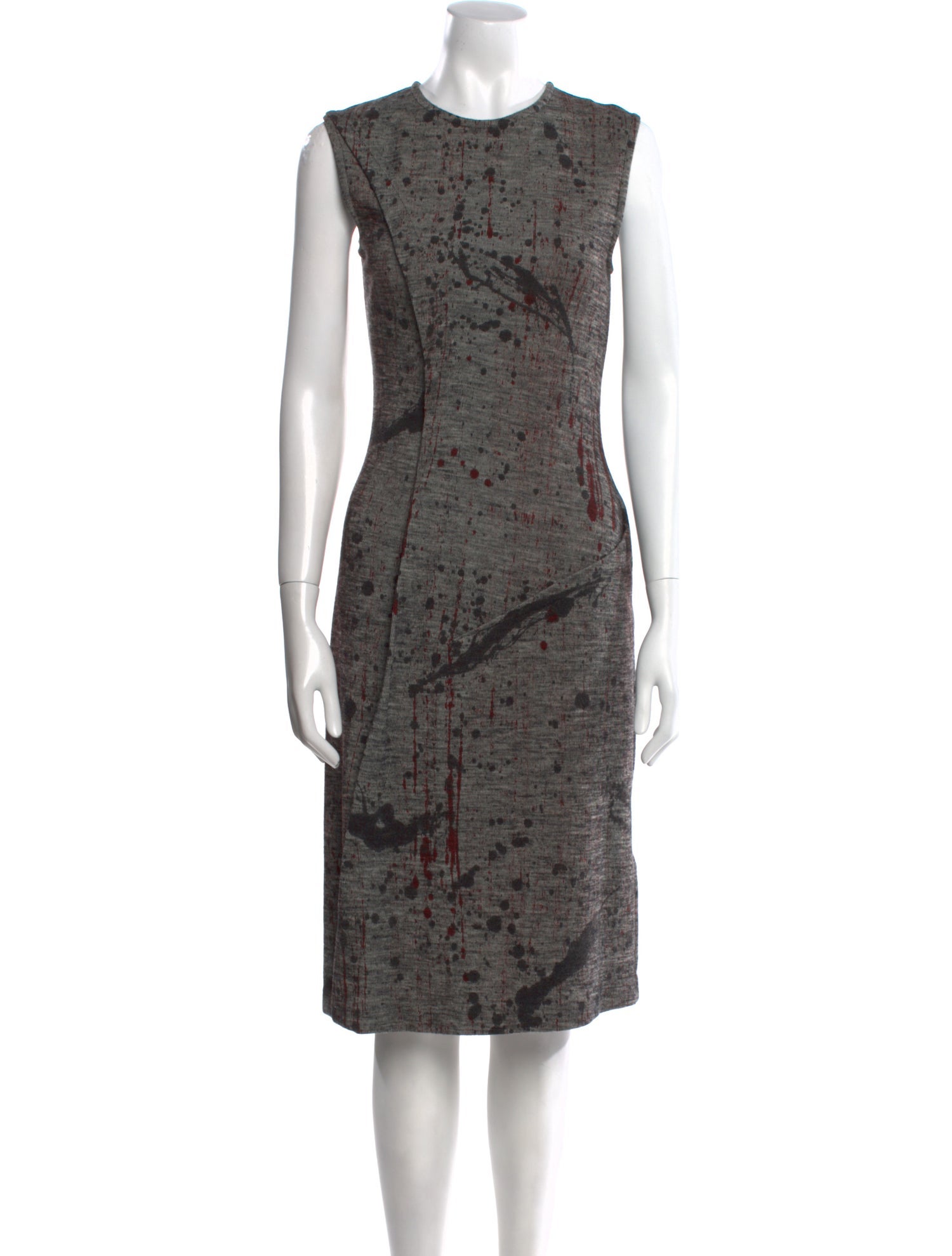 Bottega Veneta Virgin Wool Midi Length Dress